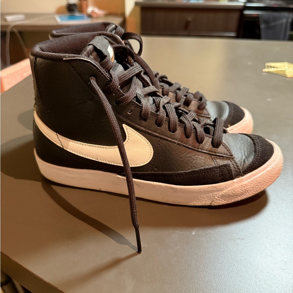 Nike Black and White High-Top Sneakers